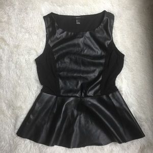 Black Peplum Top